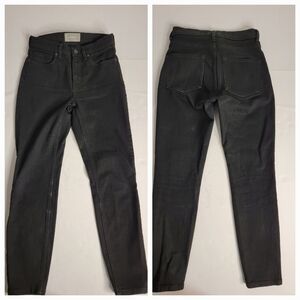 Everlane Sz 26 Ankle Crop Jeans High-rise Stretch Black